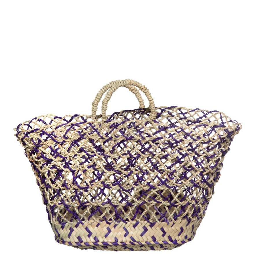 New Rattan Shopper Large Tassen