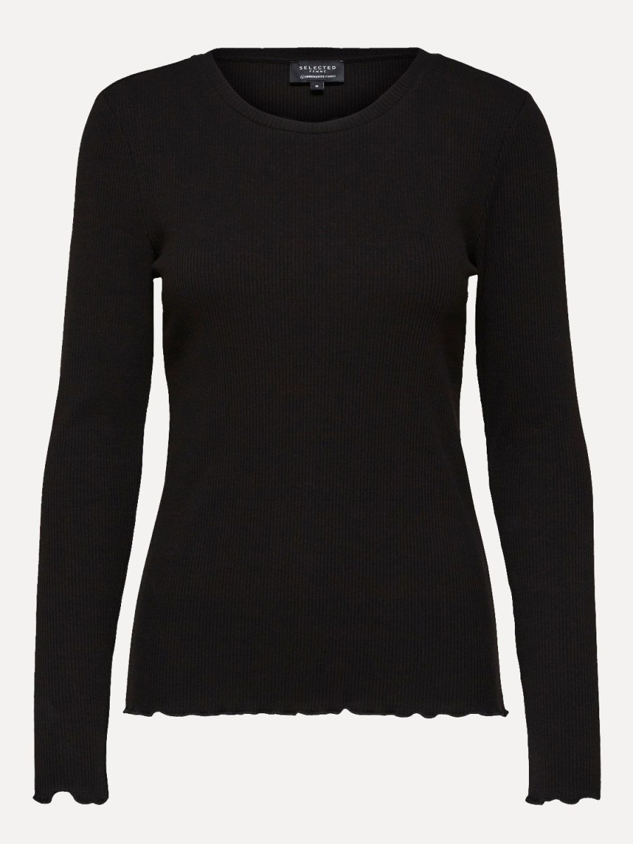 Hot Geribde Top Met Lange Mouwen Anna Tops & T-Shirts