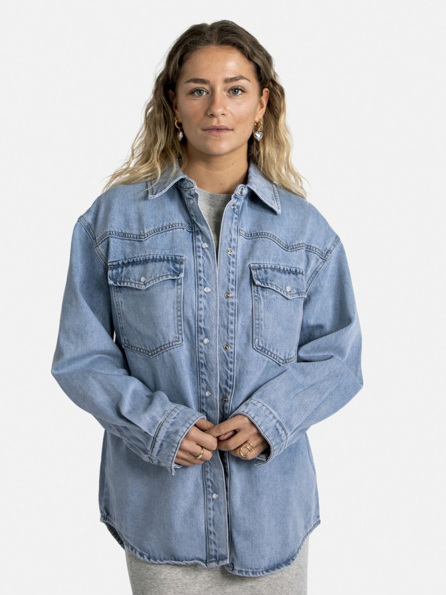 Clearance Oversized Denim Shirt Jesse Shirts & Blouses