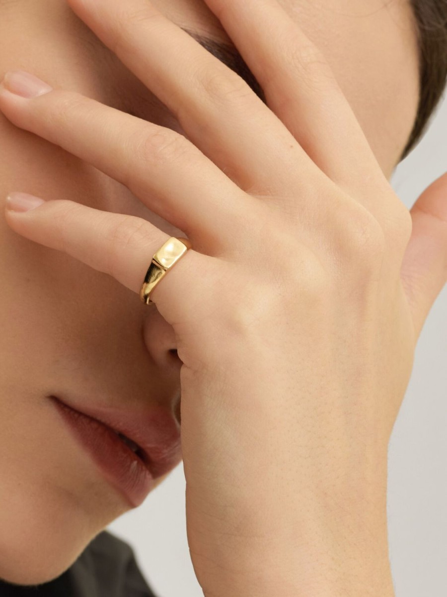 New Pinky Ring Ginette Rectangle Ringen